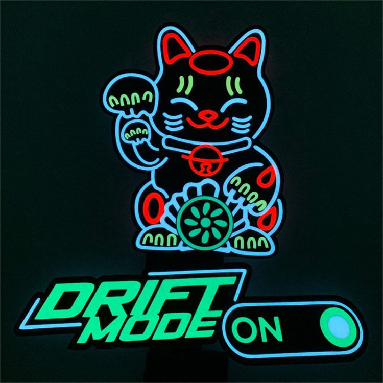 EL Luminous Car Stickers Cold Light Car Stickers Car Luminous Pattern Decoration(Wanted Red) - Decorative Sticker by PMC TechLife | Online Shopping South Africa | PMC TechLife | Buy Now Pay Later Mobicred