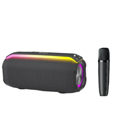 New RiXing NR8809 20W Outdoor Portable TWS Smart Wireless Bluetooth Speaker, Style:Single Mic(Grey) - Desktop Speaker by NewRixing | Online Shopping South Africa | PMC Jewellery | Buy Now Pay Later Mobicred