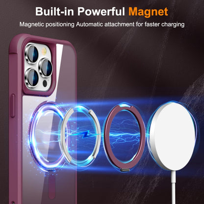 For iPhone 15 Pro MagSafe Magnetic Rotating Holder Phone Case(Wine Red) - iPhone 15 Pro Cases by PMC Jewellery | Online Shopping South Africa | PMC Jewellery