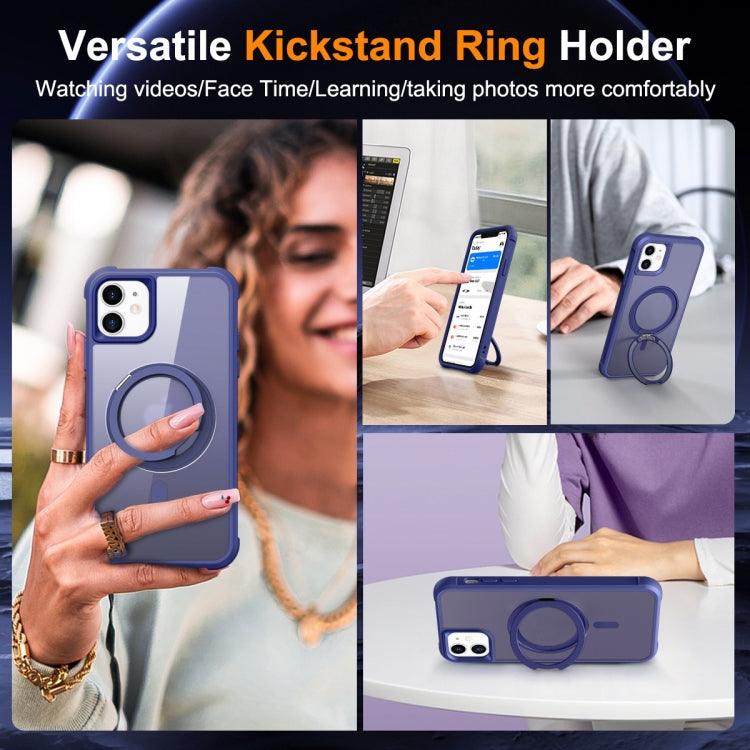 For iPhone 12 / 12 Pro MagSafe Magnetic Rotating Holder Phone Case(Klein Blue) - iPhone 12 / 12 Pro Cases by PMC TechLife | Online Shopping South Africa | PMC TechLife