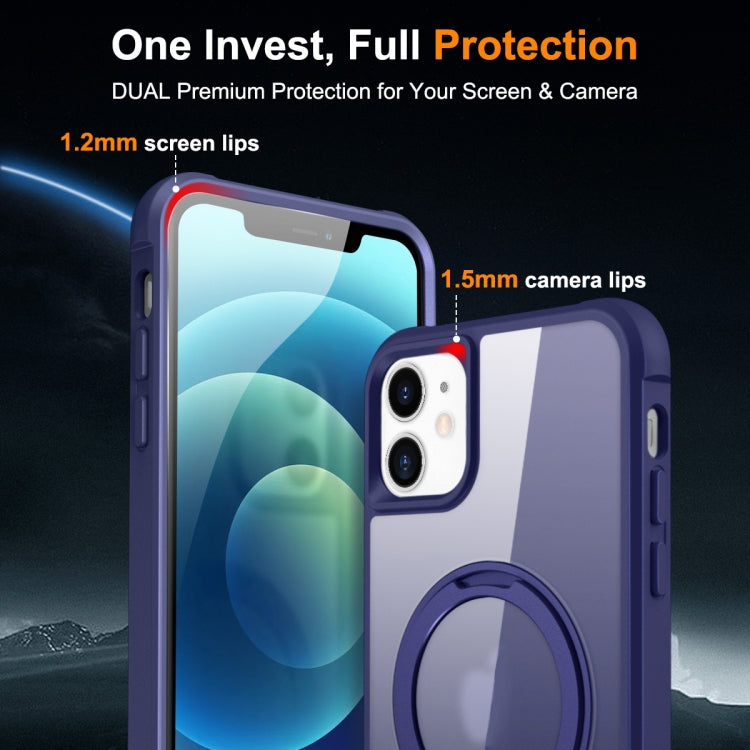 For iPhone 12 / 12 Pro MagSafe Magnetic Rotating Holder Phone Case(Klein Blue) - iPhone 12 / 12 Pro Cases by PMC TechLife | Online Shopping South Africa | PMC TechLife
