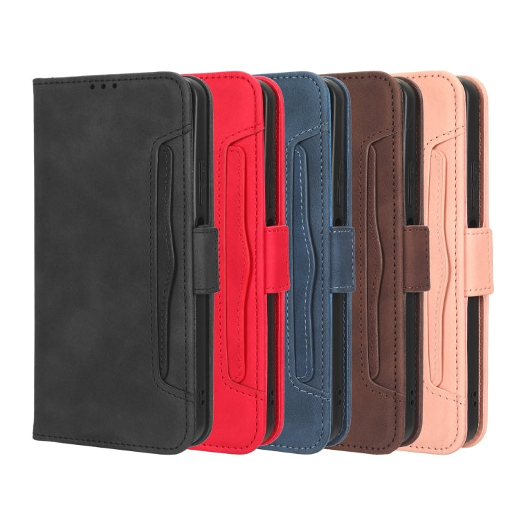 For iPhone 16 Pro Skin Feel Calf Texture Card Slots Leather Phone Case(Brown) - iPhone 16 Pro Cases by PMC TechLife | Online Shopping South Africa | PMC TechLife | Buy Now Pay Later Mobicred