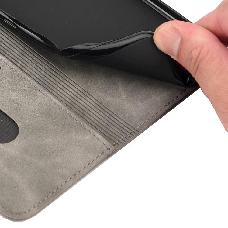 For iPhone 16e Skin Feel Splicing Leather Phone Case(Grey) - iPhone 16e Cases by PMC TechLife | Online Shopping South Africa | PMC TechLife | Buy Now Pay Later Mobicred
