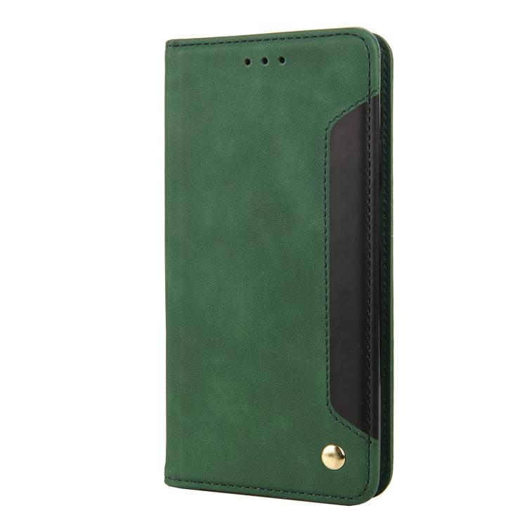 For iPhone 16e Skin Feel Splicing Leather Phone Case(Green) - free shipping - PMC TechLife - Order now!