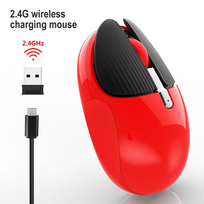 HXSJ M106 2.4GHZ 1600dpi Single-mode Wireless Mouse USB Rechargeable(Red) - Wireless Mice by HXSJ | Online Shopping South Africa | PMC Jewellery | Buy Now Pay Later Mobicred