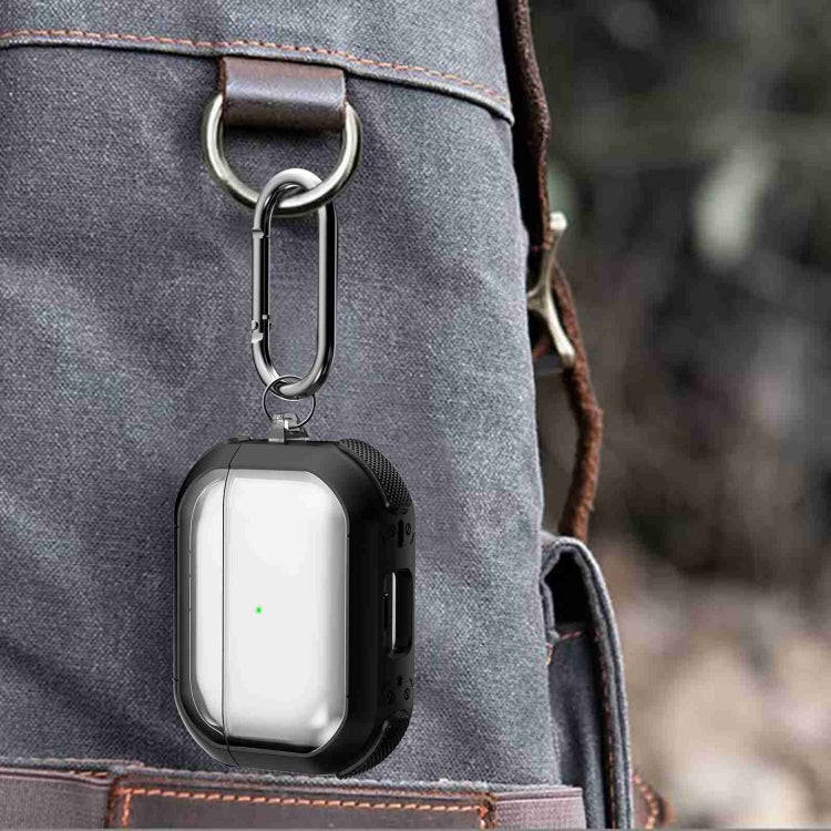 For AirPods 2 / 1 Thunder Transparent Armor Wireless Earphones Protective Case(Army Green) - For AirPods 1/2 by PMC Jewellery | Online Shopping South Africa | PMC Jewellery | Buy Now Pay Later Mobicred