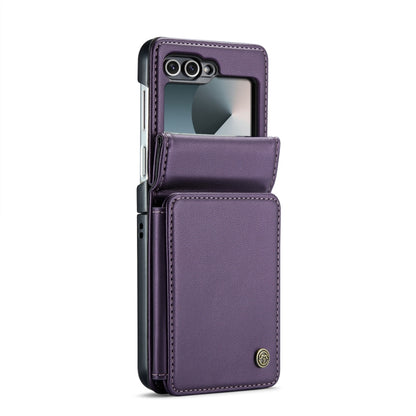 For Samsung Galaxy Z Flip6 5G CaseMe C22 PC+TPU Business Style RFID Anti-theft Leather Phone Case(Purple) - Galaxy Z Flip6 5G Cases by CaseMe | Online Shopping South Africa | PMC Jewellery | Buy Now Pay Later Mobicred