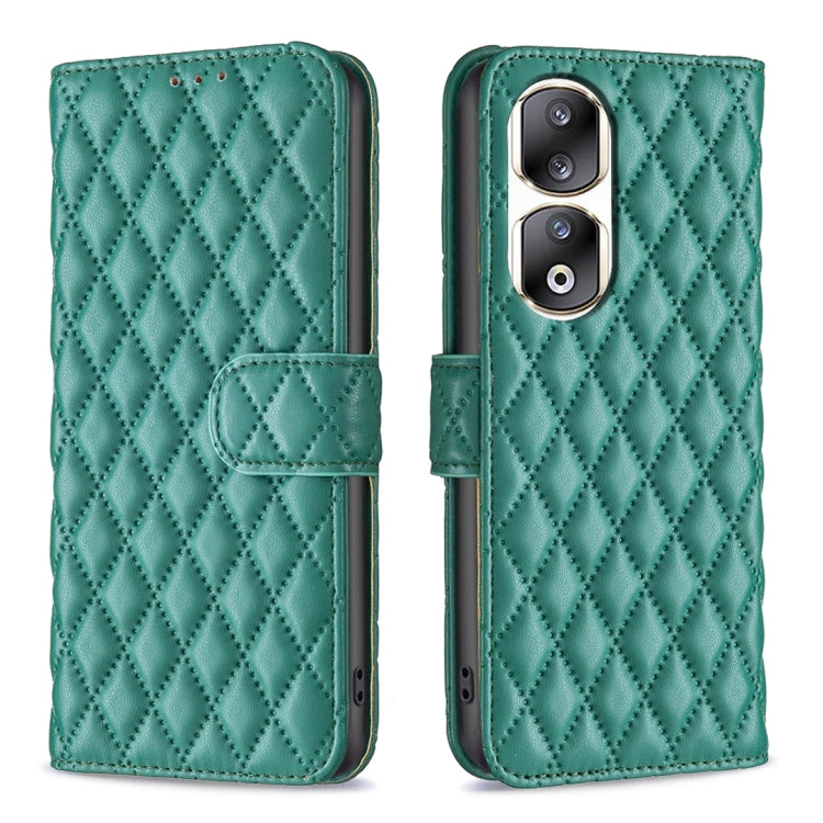 For Honor 90 Pro Diamond Lattice Wallet Flip Leather Phone Case(Green) - Honor Cases by PMC TechLife | Online Shopping South Africa | PMC TechLife | Buy Now Pay Later Mobicred
