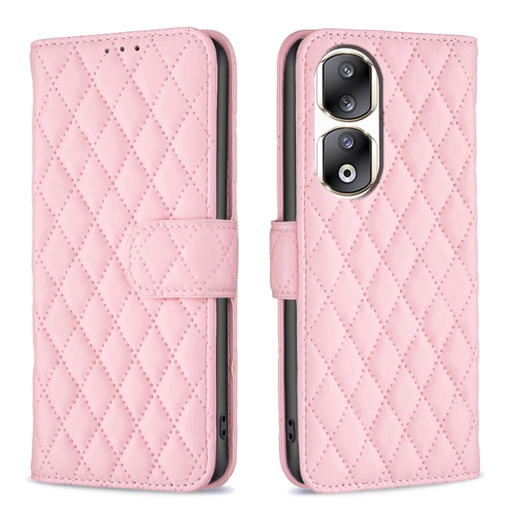 For Honor 90 Pro Diamond Lattice Wallet Flip Leather Phone Case(Pink) - Honor Cases by PMC TechLife | Online Shopping South Africa | PMC TechLife | Buy Now Pay Later Mobicred