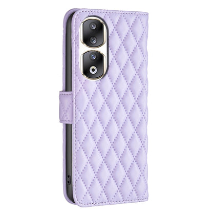 For Honor 90 Pro Diamond Lattice Wallet Flip Leather Phone Case(Purple) - Honor Cases by PMC Jewellery | Online Shopping South Africa | PMC Jewellery | Buy Now Pay Later Mobicred