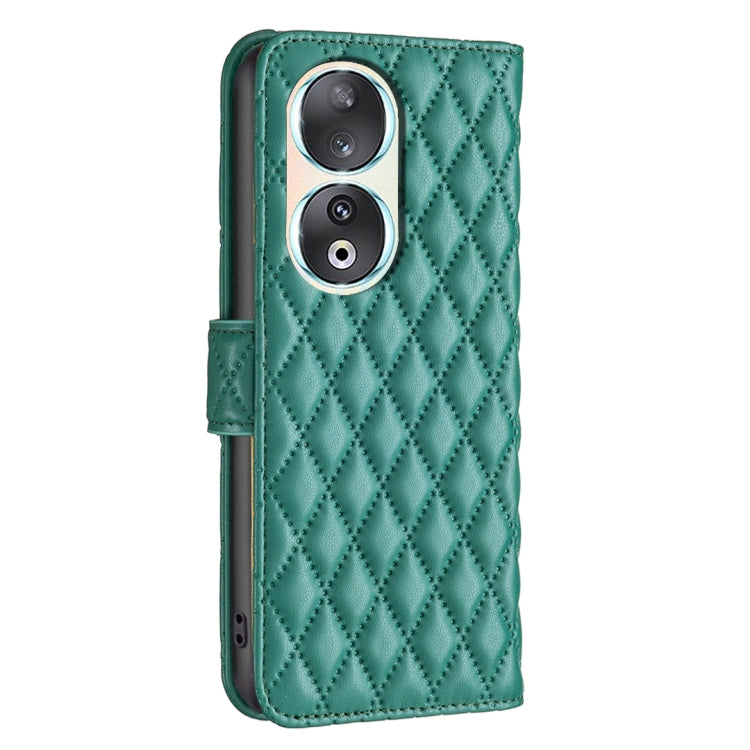 For Honor 90 5G Diamond Lattice Wallet Flip Leather Phone Case(Green) - Honor Cases by PMC Jewellery | Online Shopping South Africa | PMC Jewellery | Buy Now Pay Later Mobicred