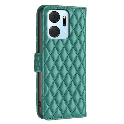 For Honor X7a Diamond Lattice Wallet Flip Leather Phone Case(Green) - Honor Cases by PMC Jewellery | Online Shopping South Africa | PMC Jewellery | Buy Now Pay Later Mobicred