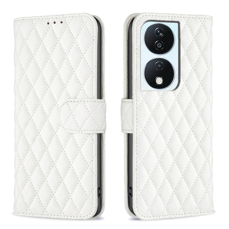 For Honor X7b Diamond Lattice Wallet Flip Leather Phone Case(White) - free shipping - PMC TechLife - Order now!