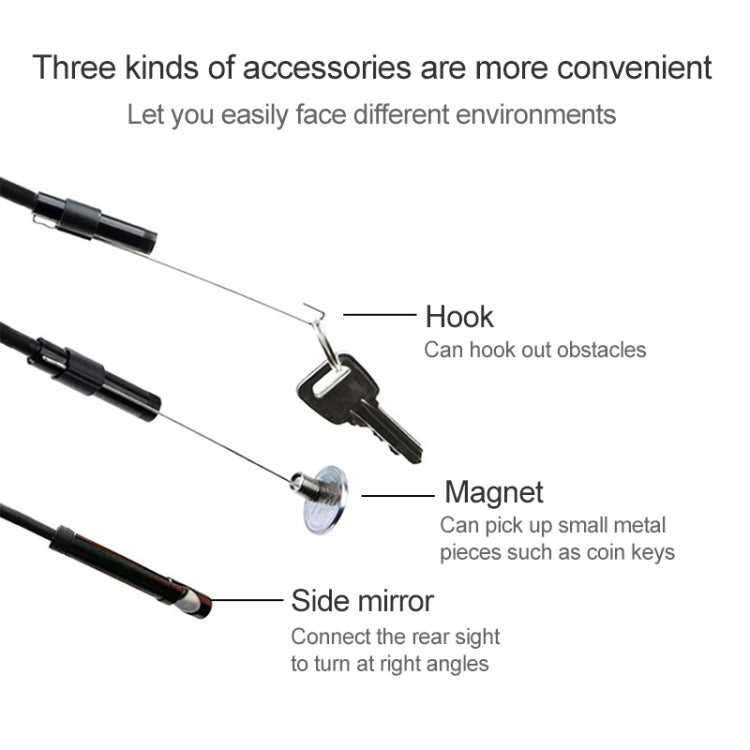 AN97 Waterproof Micro USB Endoscope Hard Tube Inspection Camera for Parts of OTG Function Android Mobile Phone, with 6 LEDs, Lens Diameter:5.5mm(Length: 1m) -  by PMC Jewellery | Online Shopping South Africa | PMC Jewellery | Buy Now Pay Later Mobicred