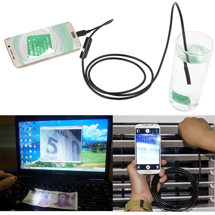 AN97 Waterproof Micro USB Endoscope Hard Tube Inspection Camera for Parts of OTG Function Android Mobile Phone, with 6 LEDs, Lens Diameter:5.5mm(Length: 10m) -  by PMC Jewellery | Online Shopping South Africa | PMC Jewellery | Buy Now Pay Later Mobicred