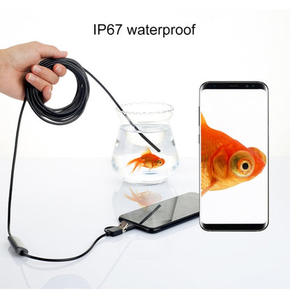 AN100 3 in 1 IP67 Waterproof USB-C / Type-C + Micro USB + USB HD Endoscope Snake Tube Inspection Camera for Parts of OTG Function Android Mobile Phone, with 6 LEDs, Lens Diameter:8mm(Length: 1m) -  by PMC Jewellery | Online Shopping South Africa | PMC Jewellery | Buy Now Pay Later Mobicred