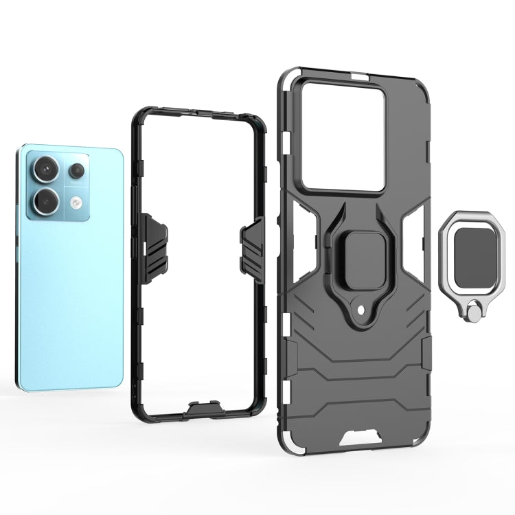 For Xiaomi Redmi Note 13 Pro Shockproof PC + TPU Holder Phone Case(Red) - free shipping - PMC TechLife - Order now!