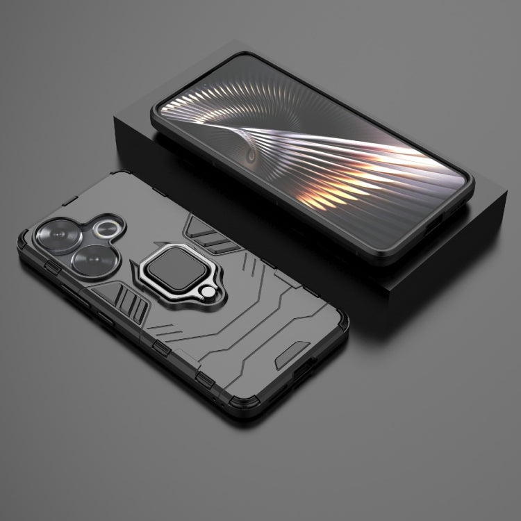 For Xiaomi Redmi Turbo 3 Shockproof PC + TPU Holder Phone Case(Black) - Xiaomi Cases by PMC TechLife | Online Shopping South Africa | PMC TechLife | Buy Now Pay Later Mobicred