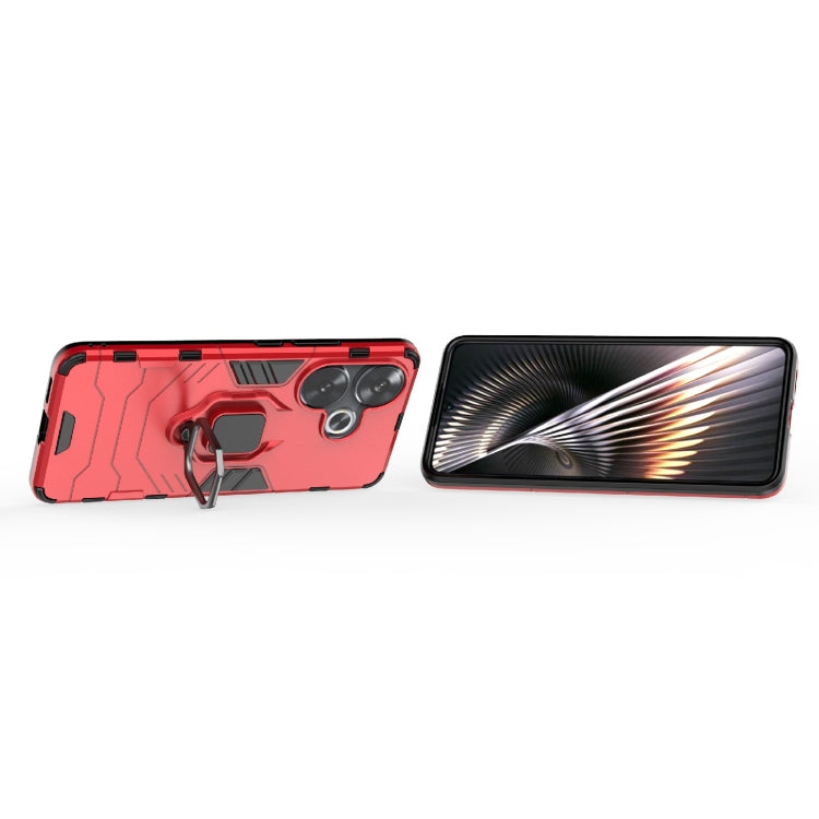 For Xiaomi Poco F6 Shockproof PC + TPU Holder Phone Case(Red) - Xiaomi Cases by PMC TechLife | Online Shopping South Africa | PMC TechLife | Buy Now Pay Later Mobicred