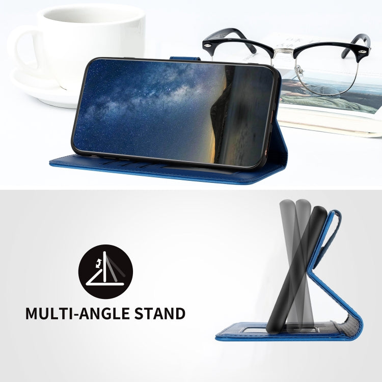 For Samsung Galaxy S22 Datura Flower Embossed Flip Leather Phone Case(Blue) - Galaxy S22 5G Cases by PMC TechLife | Online Shopping South Africa | PMC TechLife