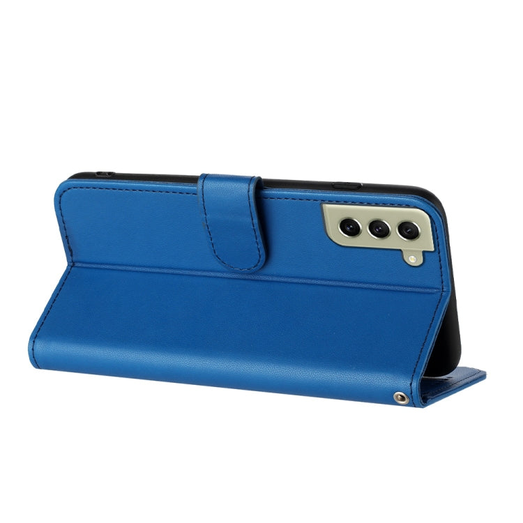 For Samsung Galaxy S22 Datura Flower Embossed Flip Leather Phone Case(Blue) - Galaxy S22 5G Cases by PMC TechLife | Online Shopping South Africa | PMC TechLife