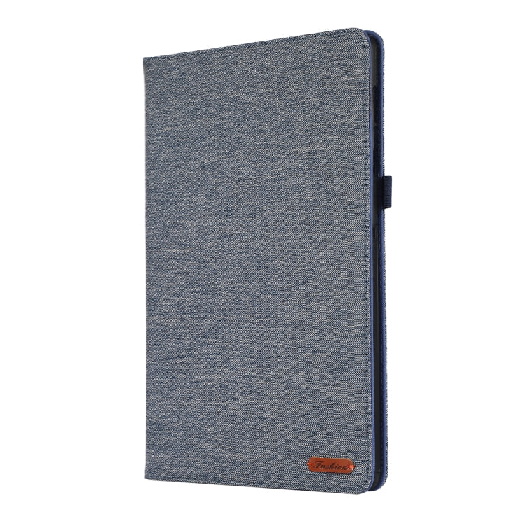 For Samsung Galaxy Tab S9 Horizontal Flip TPU + Fabric PU Leather Tablet Case(Dark Blue) - Galaxy Tab S9 Cases by PMC Jewellery | Online Shopping South Africa | PMC Jewellery | Buy Now Pay Later Mobicred