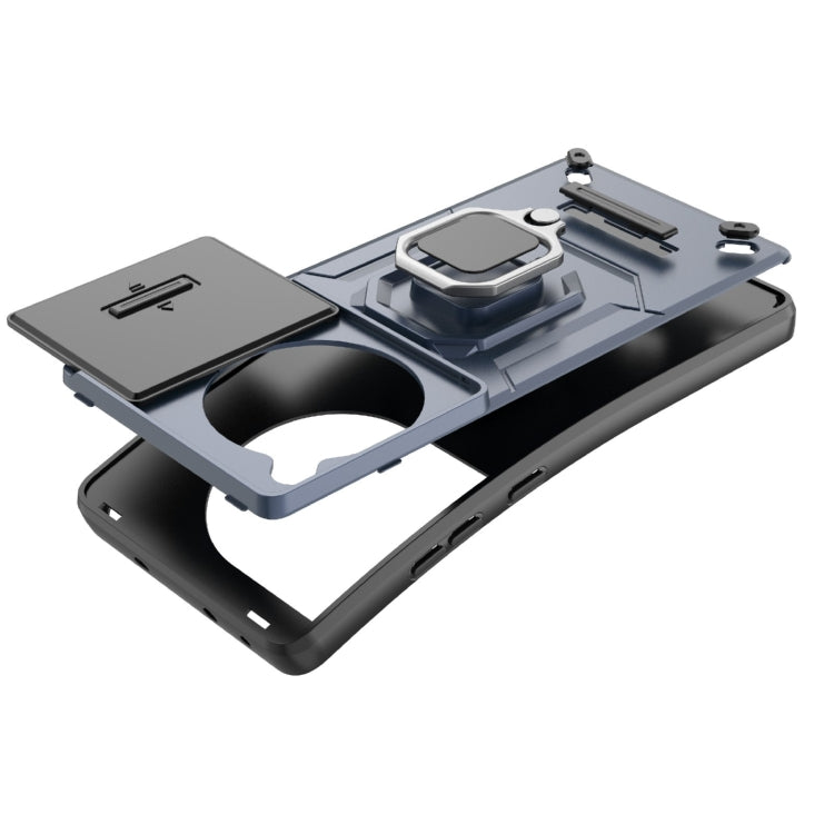 For OnePlus ACE 3 5G Sliding Camshield TPU + PC Shockproof Phone Case with Holder(Purple) - OnePlus Cases by PMC TechLife | Online Shopping South Africa | PMC TechLife | Buy Now Pay Later Mobicred