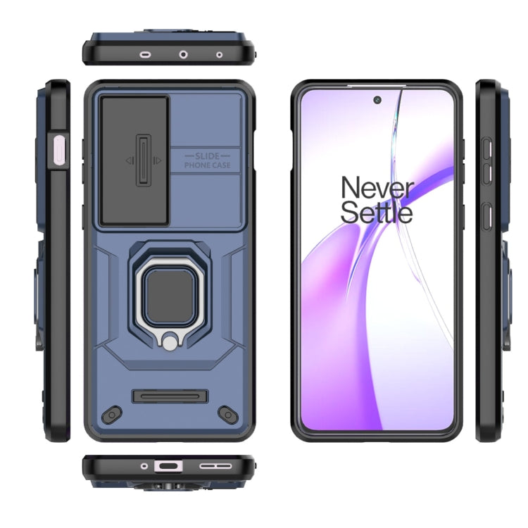 For OnePlus ACE 3V Sliding Camshield TPU + PC Shockproof Phone Case with Holder(Blue) - OnePlus Cases by PMC TechLife | Online Shopping South Africa | PMC TechLife | Buy Now Pay Later Mobicred