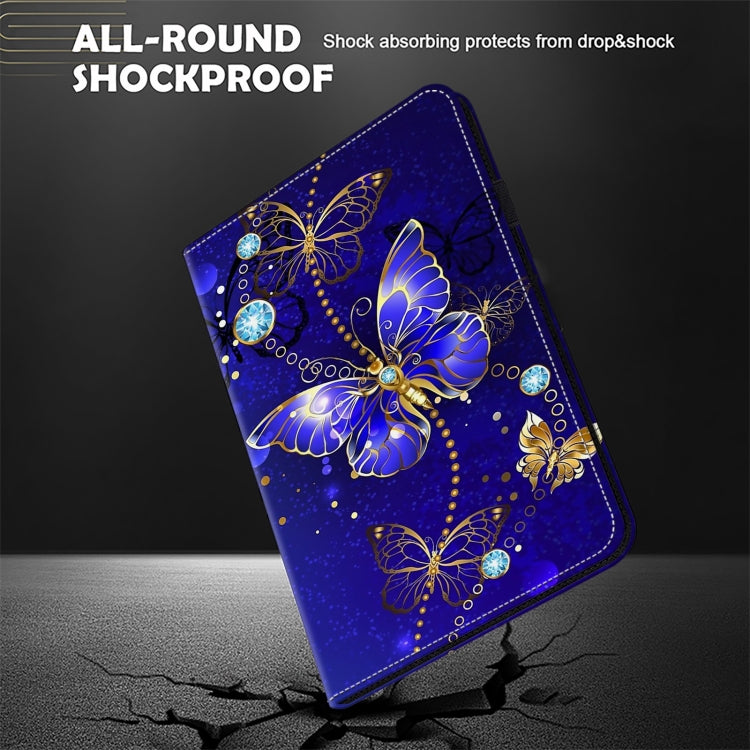 For iPad Air 11 2024 / Pro 11 2022 Crystal Texture Painted Leather Tablet Case(Diamond Butterflies) - iPad Pro 11 (2022/2021) Cases by PMC Jewellery | Online Shopping South Africa | PMC Jewellery | Buy Now Pay Later Mobicred