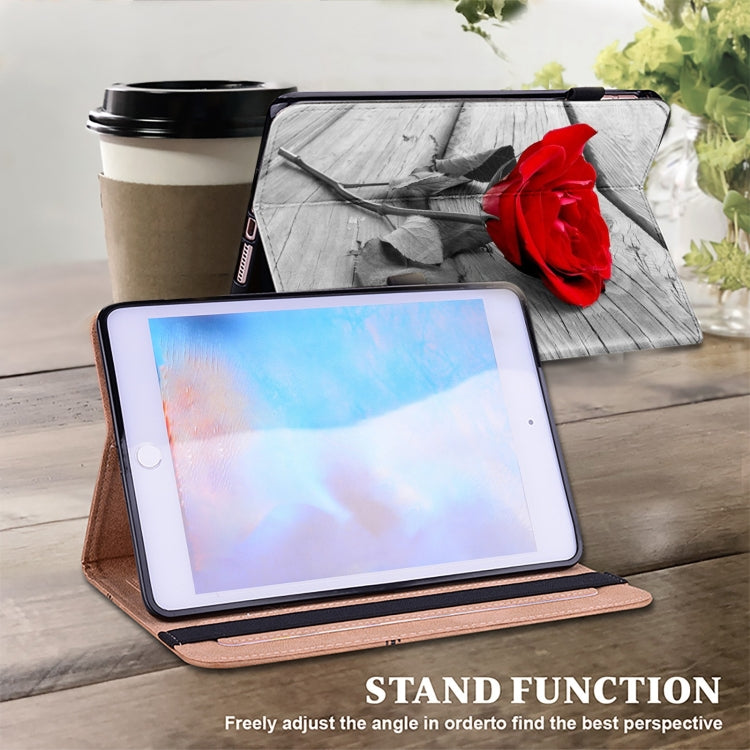 For iPad Air 13 2024 / Pro 12.9 2022 Crystal Texture Painted Leather Tablet Case(Rose) - iPad Pro 12.9 (2022/2021) Cases by PMC TechLife | Online Shopping South Africa | PMC TechLife | Buy Now Pay Later Mobicred