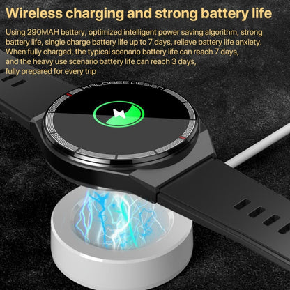 1.3 inch Bamboo Steel Band IP68 Waterproof Smart Watch Support Bluetooth Call(Black) - Smart Watches by PMC Jewellery | Online Shopping South Africa | PMC Jewellery | Buy Now Pay Later Mobicred