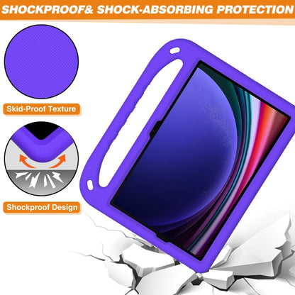 For Samsung Galaxy Tab S9 Handle EVA Shockproof Tablet Case with Holder(Purple) - Galaxy Tab S9 Cases by PMC Jewellery | Online Shopping South Africa | PMC Jewellery | Buy Now Pay Later Mobicred