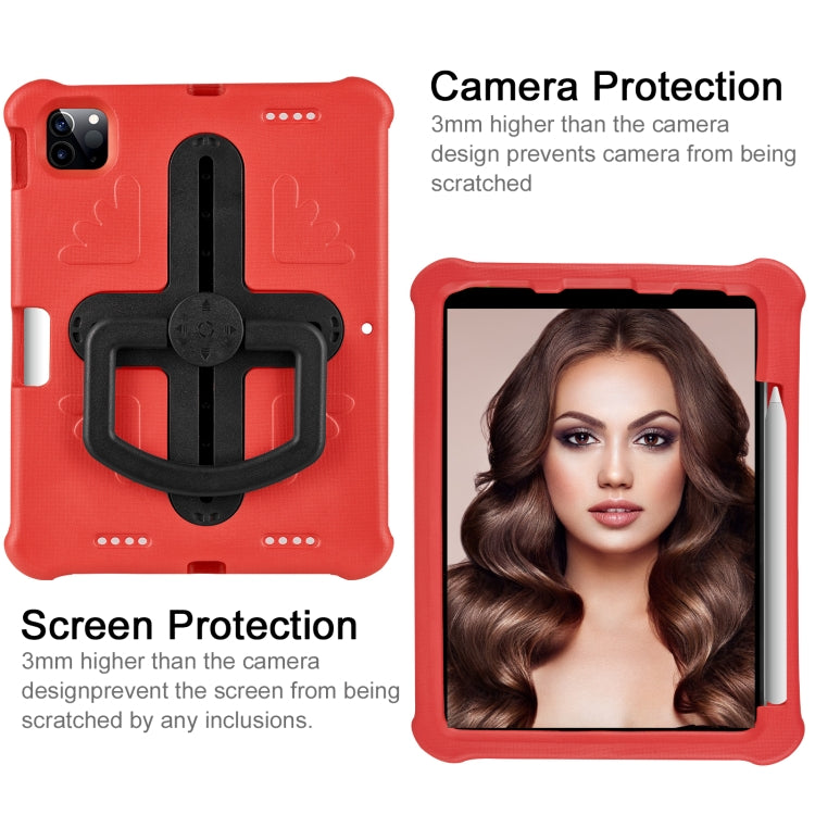 For iPad Pro 11 2024 Shield 360 Rotation Handle EVA Shockproof PC Tablet Case(Red Black) - iPad Pro 11 2024 Cases by PMC Jewellery | Online Shopping South Africa | PMC Jewellery | Buy Now Pay Later Mobicred