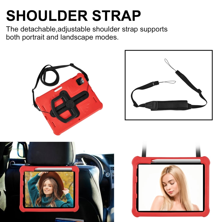For iPad Pro 11 2024 Shield 360 Rotation Handle EVA Shockproof PC Tablet Case(Red Black) - iPad Pro 11 2024 Cases by PMC TechLife | Online Shopping South Africa | PMC TechLife | Buy Now Pay Later Mobicred