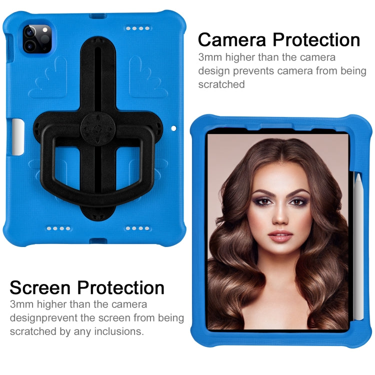 For iPad Pro 11 2024 Shield 360 Rotation Handle EVA Shockproof PC Tablet Case(Blue Black) - iPad Pro 11 2024 Cases by PMC TechLife | Online Shopping South Africa | PMC TechLife | Buy Now Pay Later Mobicred