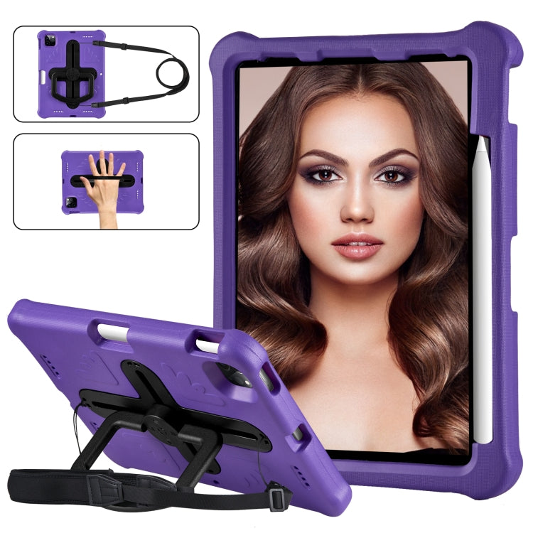 For iPad Pro 11 2024 Shield 360 Rotation Handle EVA Shockproof PC Tablet Case(Purple Black) - iPad Pro 11 2024 Cases by PMC Jewellery | Online Shopping South Africa | PMC Jewellery | Buy Now Pay Later Mobicred