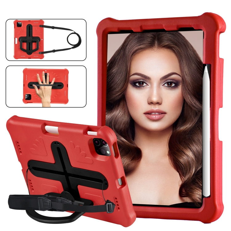For iPad Air 11 2024 Shield 360 Rotation Handle EVA Shockproof PC Tablet Case(Red Black) - iPad Air 11 2024 Cases by PMC Jewellery | Online Shopping South Africa | PMC Jewellery | Buy Now Pay Later Mobicred