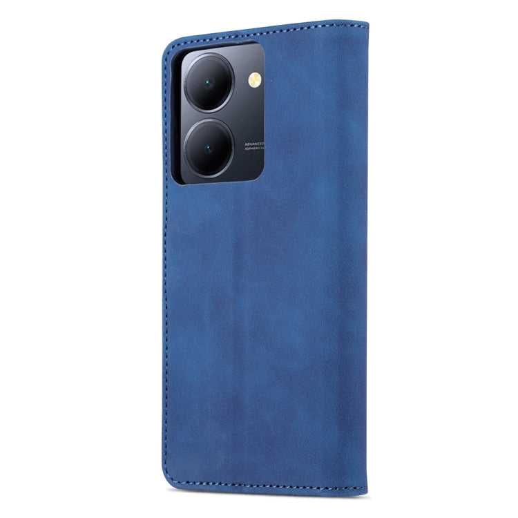 For vivo Y78 5G / Y36 / Y27 5G AZNS Skin Feel Calf Texture Flip Leather Phone Case(Blue) - vivo Cases by AZNS | Online Shopping South Africa | PMC Jewellery