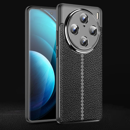 For vivo X100 Pro Litchi Texture Shockproof TPU Phone Case(Black) - X100 Pro Cases by imak | Online Shopping South Africa | PMC Jewellery | Buy Now Pay Later Mobicred