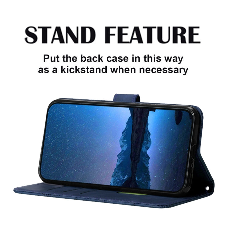 For Huawei Pura 70 Crossbody 3D Embossed Flip Leather Phone Case(Blue) - free shipping - PMC Jewellery - Order now!