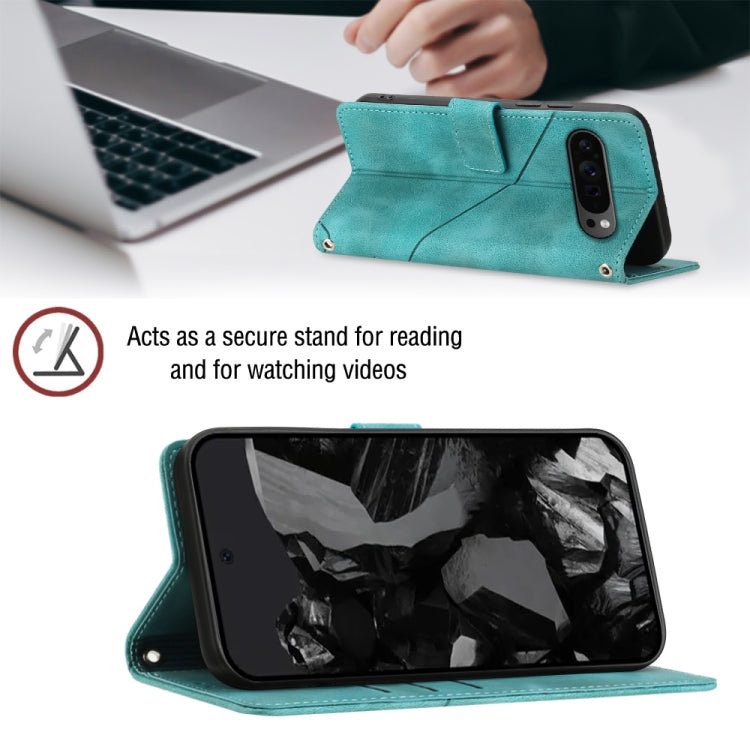 For Google Pixel 9 Pro XL Skin-feel Embossed Leather Phone Case(Green) - Google Cases by PMC TechLife | Online Shopping South Africa | PMC TechLife | Buy Now Pay Later Mobicred