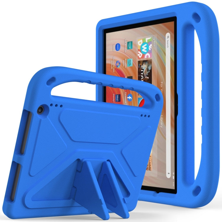 For Amazon Kindle Fire HD 10 2023 Handle EVA Shockproof Tablet Case with Holder(Blue) - Amazon by PMC TechLife | Online Shopping South Africa | PMC TechLife | Buy Now Pay Later Mobicred