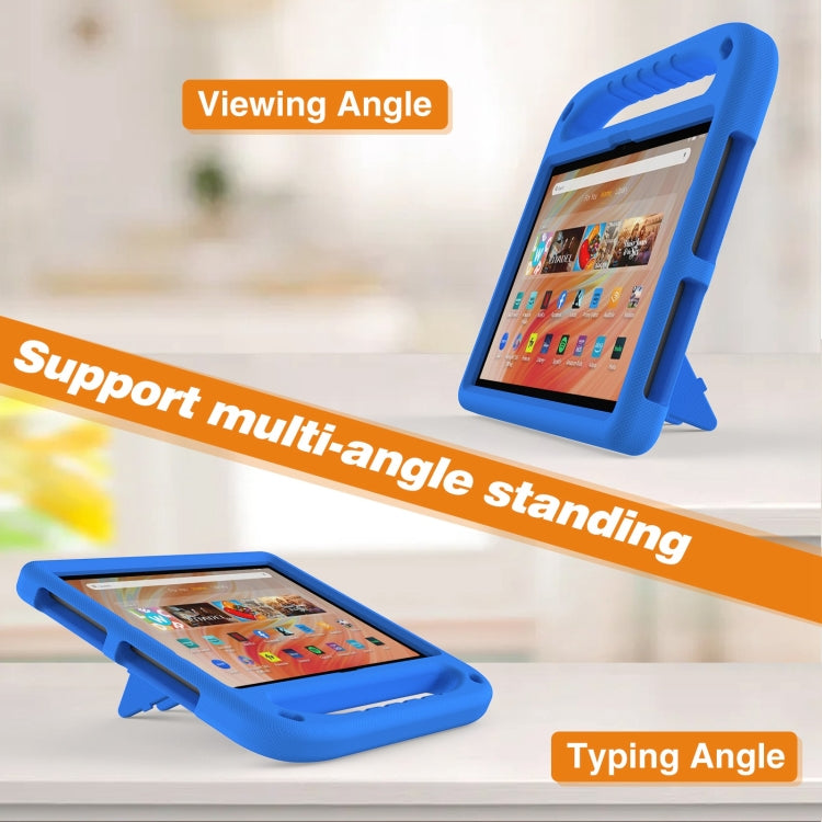 For Amazon Kindle Fire HD 10 2023 Handle EVA Shockproof Tablet Case with Holder(Blue) - Amazon by PMC TechLife | Online Shopping South Africa | PMC TechLife | Buy Now Pay Later Mobicred