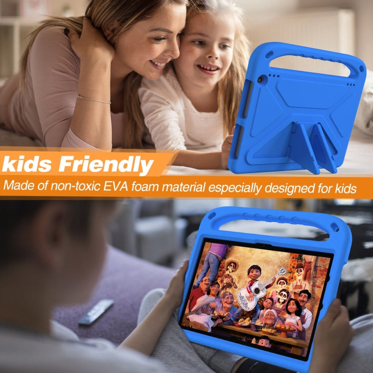 For Amazon Kindle Fire HD 10 2023 Handle EVA Shockproof Tablet Case with Holder(Blue) - Amazon by PMC TechLife | Online Shopping South Africa | PMC TechLife | Buy Now Pay Later Mobicred