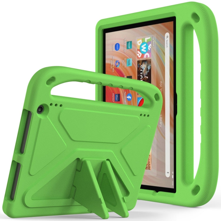 For Amazon Kindle Fire HD 10 2023 Handle EVA Shockproof Tablet Case with Holder(Green) - Amazon by PMC TechLife | Online Shopping South Africa | PMC TechLife | Buy Now Pay Later Mobicred