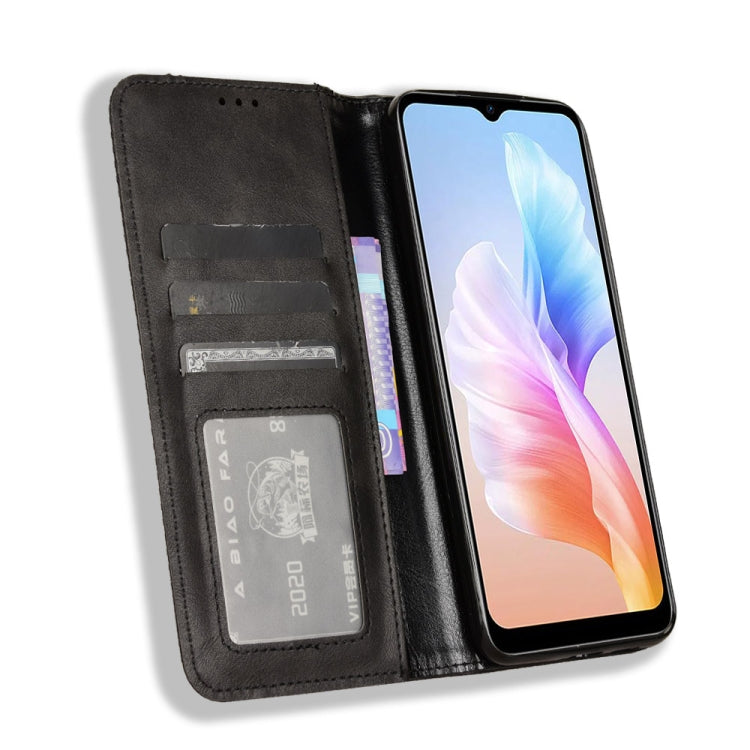 For Doogee X98 Magnetic Buckle Retro Texture Leather Phone Case(Black) - More Brand by PMC TechLife | Online Shopping South Africa | PMC TechLife | Buy Now Pay Later Mobicred