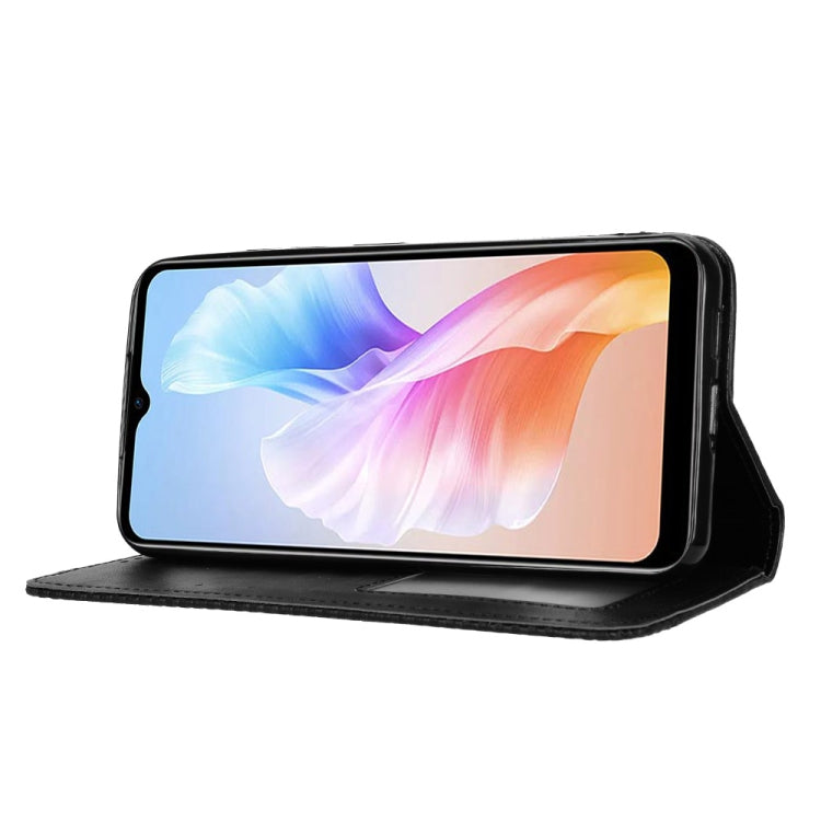 For Doogee X98 Magnetic Buckle Retro Texture Leather Phone Case(Black) - More Brand by PMC TechLife | Online Shopping South Africa | PMC TechLife | Buy Now Pay Later Mobicred