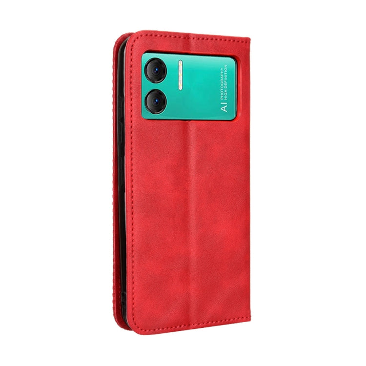 For Doogee X98 Magnetic Buckle Retro Texture Leather Phone Case(Red) - More Brand by PMC Jewellery | Online Shopping South Africa | PMC Jewellery | Buy Now Pay Later Mobicred