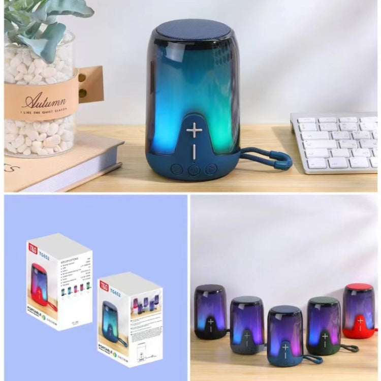 T&G TG-652 Portable RGB Light Transparent Bluetooth Speaker(Blue) - Desktop Speaker by T&G | Online Shopping South Africa | PMC Jewellery | Buy Now Pay Later Mobicred