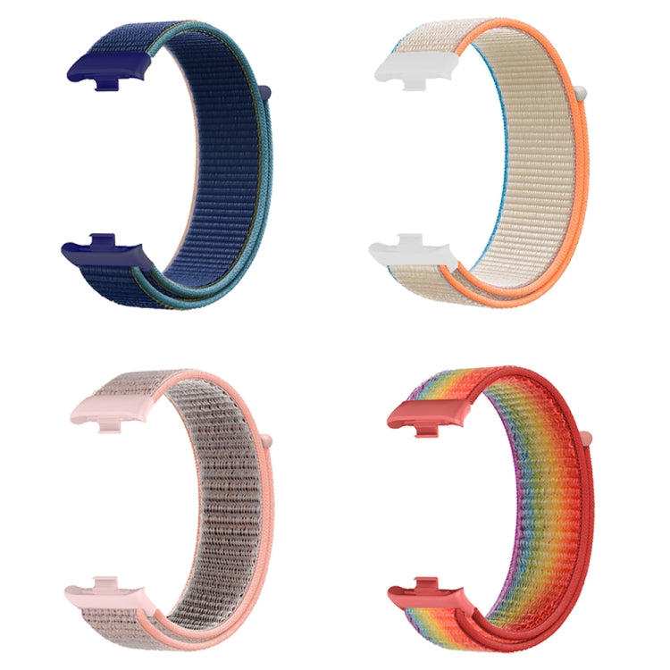 For Xiaomi Smart Band 9 Pro / 8 Pro Nylon Loop Watch Band(Black Orange) - Watch Bands by PMc TechLife | Online Shopping South Africa | PMc TechLife | Buy Now Pay Later Mobicred